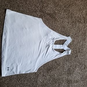 Under Armour women's heath gear loose fit racer back shirt in white size medium